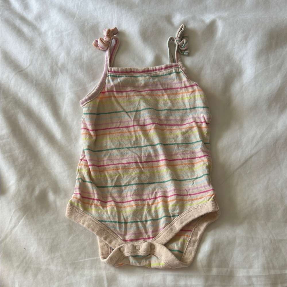 GAP organic Multicolor Striped Bodysuit